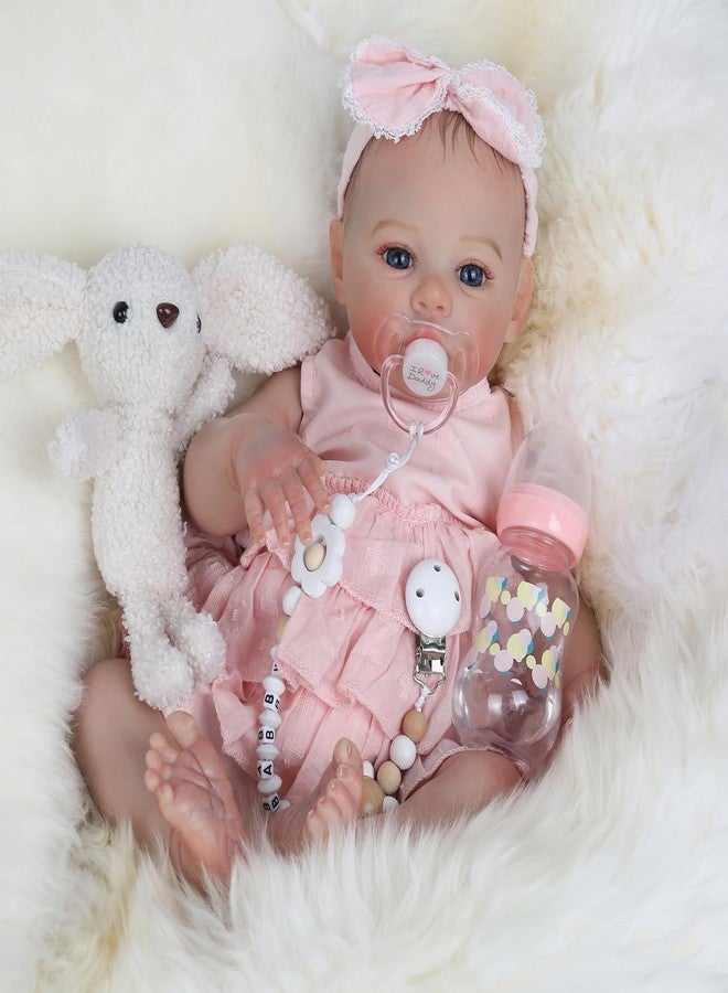 KSBD Realistic Reborn Dolls Girl - 18 Inch Lifelike Newborn Eyes Open Doll Real Life with Soft Weighted Body, Advanced Painted Gift Set for Kids Age 3+… - Image 5